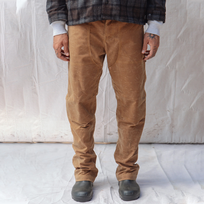 Men's Waxed Cotton Canvas Cargo Pants