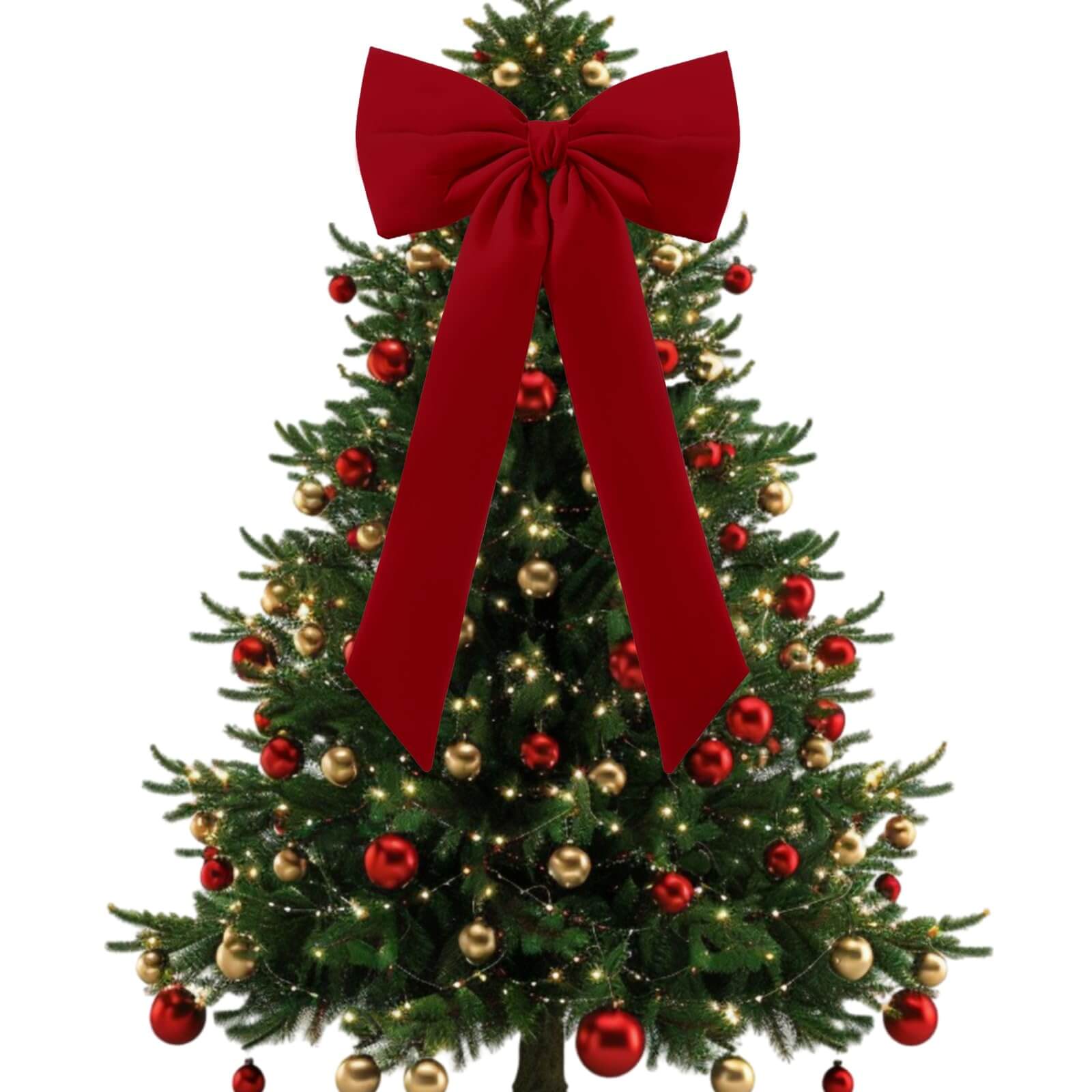 Large Velvet Christmas Bow Ornament