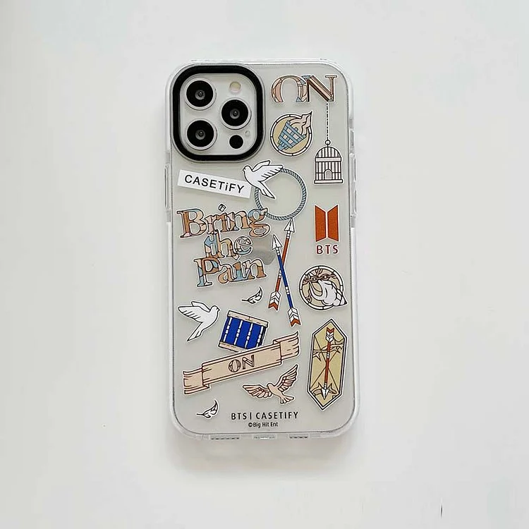 방탄소년단 Creative Collage Transparent iPhone Case