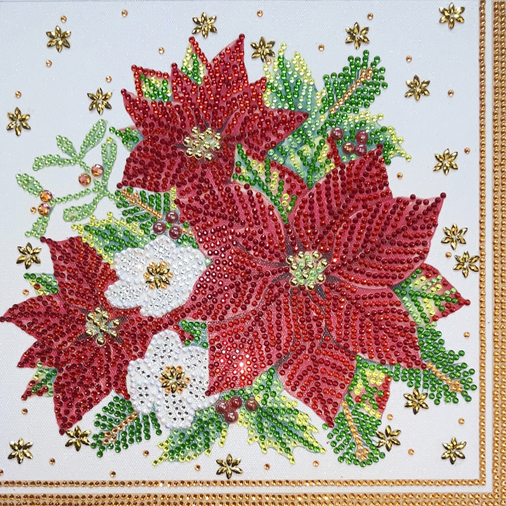 

Poinsettia - Special Shaped Diamond Painting - 30*30CM, 501 Original