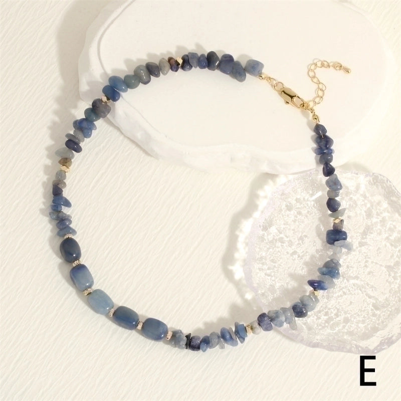 IG Style Retro Geometric Stone Natural Stone Necklace In Bulk