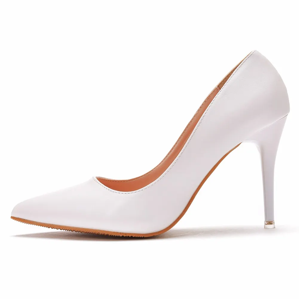 Breakj Breakj Cm Sexy Pointed High Heel Single Shoes Women Fine Heel Shoes Pointed Shoes Fashion Commuting White Large Size Shoes
