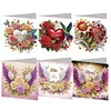 uk.everydayedeals 6Pcs DIY Diamond Painting Greeting Card - Heart Wings