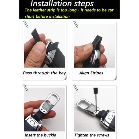 🔥Hot Sale🔥Exclusive Logo🔥Car Anti-lost Genuine Leather Keychain