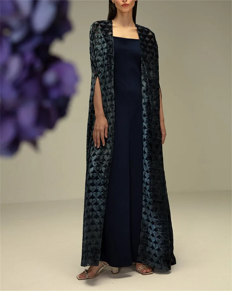 Women's elegant black sequin gown dress
