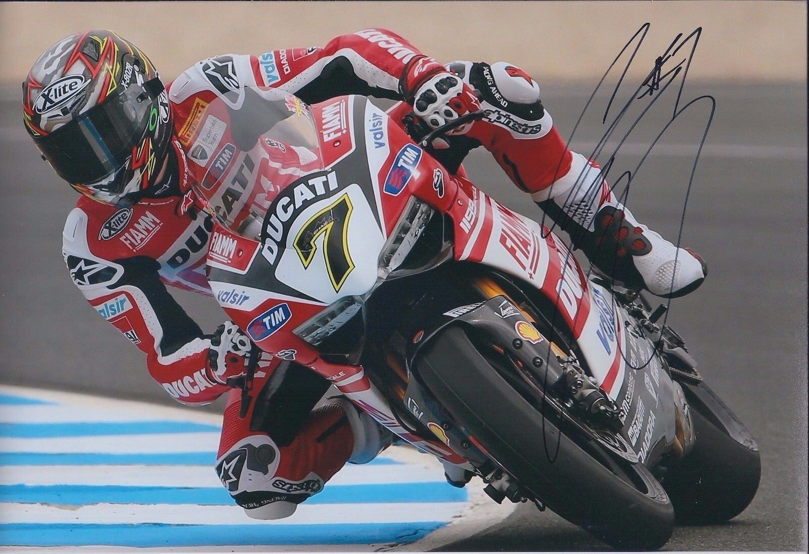 Chaz DAVIES SIGNED DUCATI Autograph Photo Poster painting AFTAL COA WSB Welsh Rider RARE