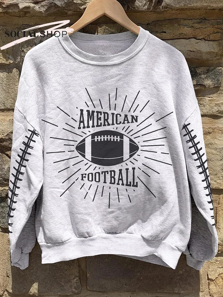 American Football Long Sleeve Crew Top socialshop