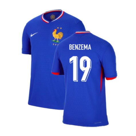 Maillot FFF France Karim Benzema 19 Domicile Euro 2024