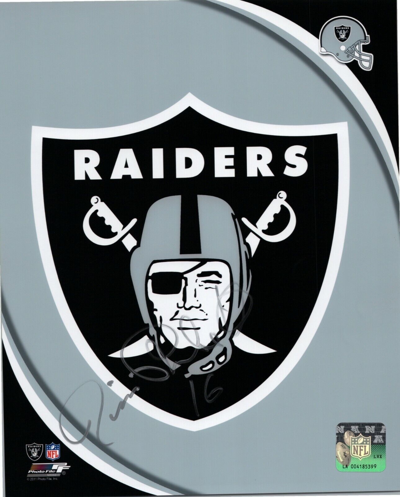 ~~ JIM PLUNKETT Authentic Hand-Signed OAKLAND RAIDERS