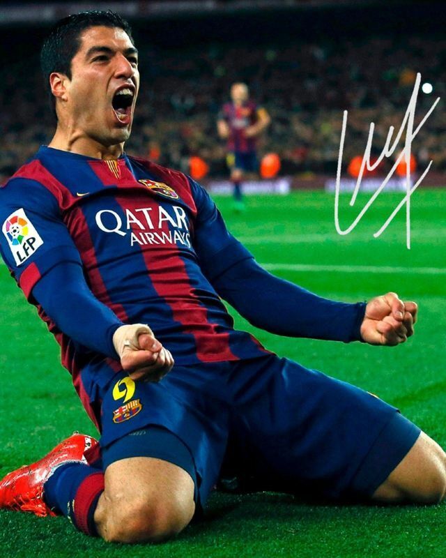 Luis Suarez - FC Barcelona Autograph Signed Photo Poster painting Print