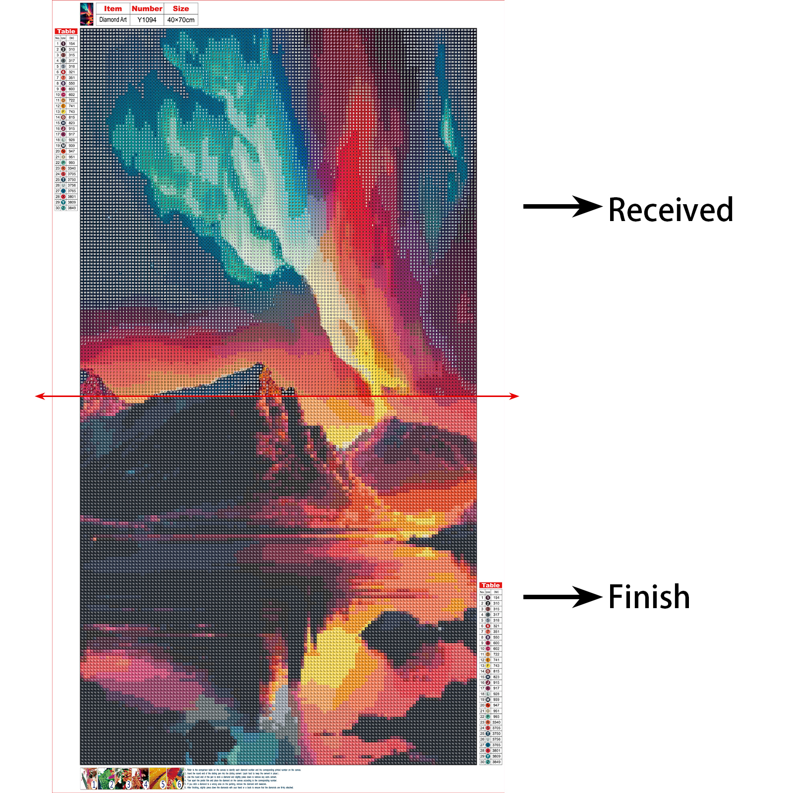 Aurora Night 40*70cm(canvas) full round drill diamond painting