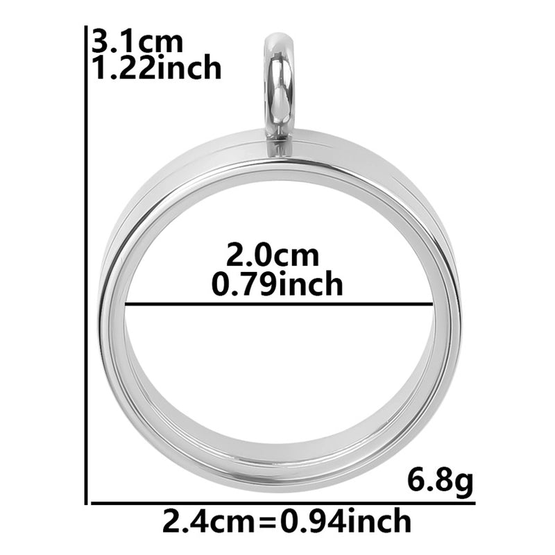 2 Pieces 304 Stainless Steel 18K Gold Plated Circle Solid Color Polished Pendant