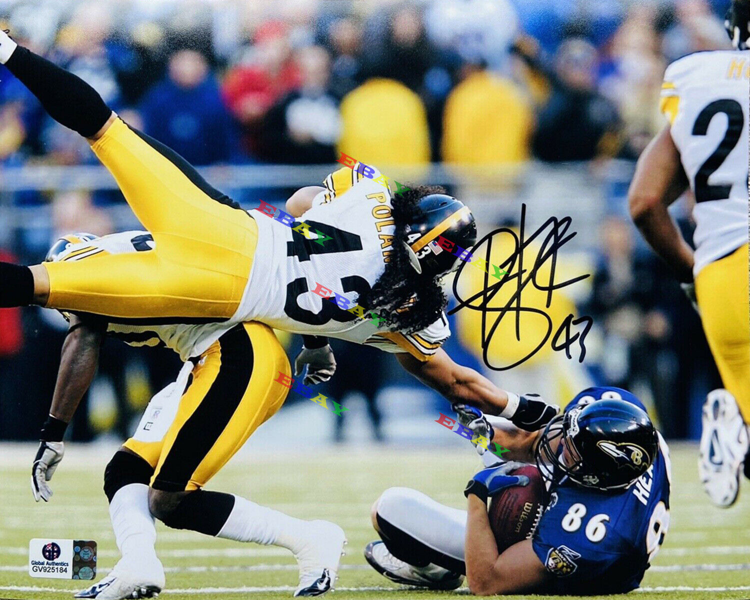 Troy Polamalu Pittsburg Steelers Autographed 8x10 Photo Poster painting Signed Reprint