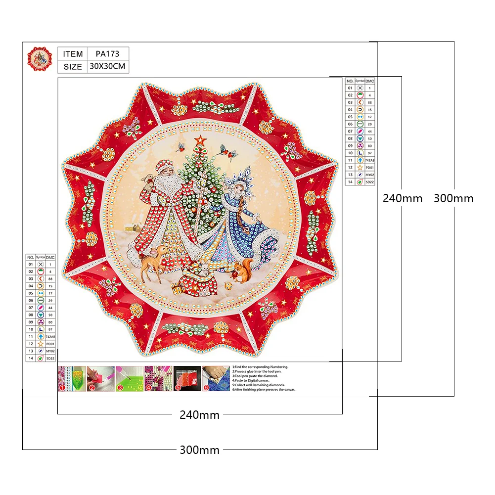 Special Shape Diamond Painting 30*30cm - Christmas Wreath