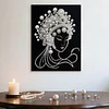 DIY Pearl Painting Peking Opera Women for Home Wall Decor with Frame(40x30cm)