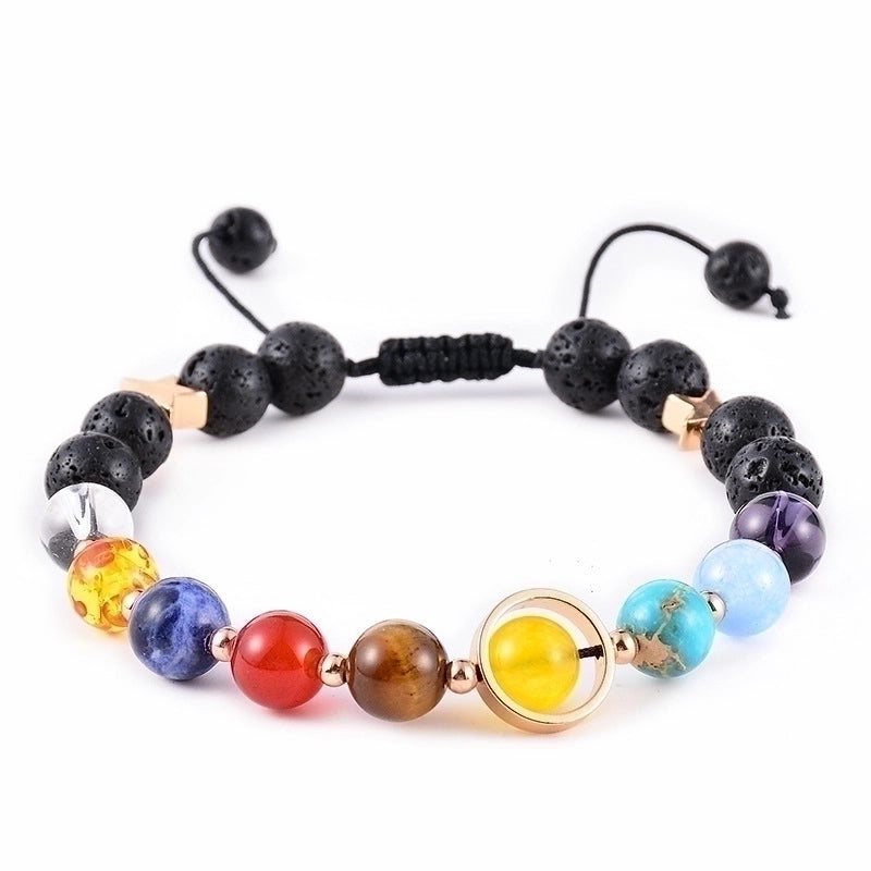 Fashion Planet Natural Stone Beaded Unisex Bracelets