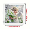 Blumenengel speziell geformte 5D-DIY-Teilbohrer-Diamant-Kunst-Set-Dekoration 30x30cm