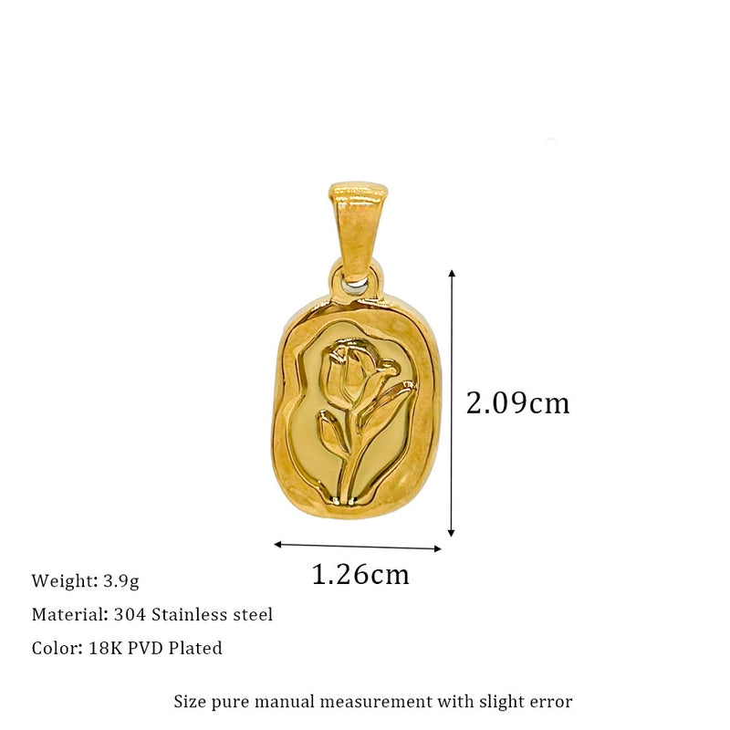 1 Piece 304 Stainless Steel Geometric Pendant Jewelry Accessories