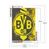 (Multi-Größe Rund/Vierkant) Fußball Borussia Dortmund - Volle Diamant Malerei
