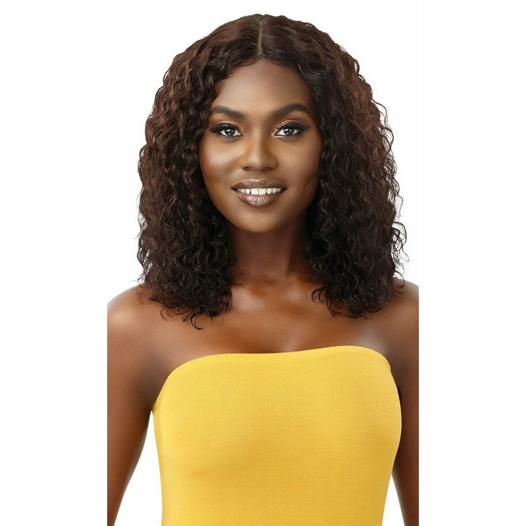 Outre The Daily Wig 100% Unprocessed Human Hair Lace Part Wig - Wet & Wavy Deep Curl 14"
