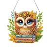 (US Only)Acrylic 2D Flat DIY Book Owl Hanging Diamond Art Kits Wall Door Decoration