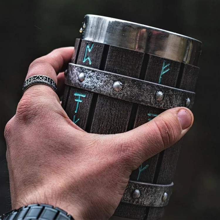 Nordic Rune Beer tankard