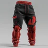 Men's Christmas Season Muscle Line Contrast 3D Print Distressed Sweatpants by Inlyline