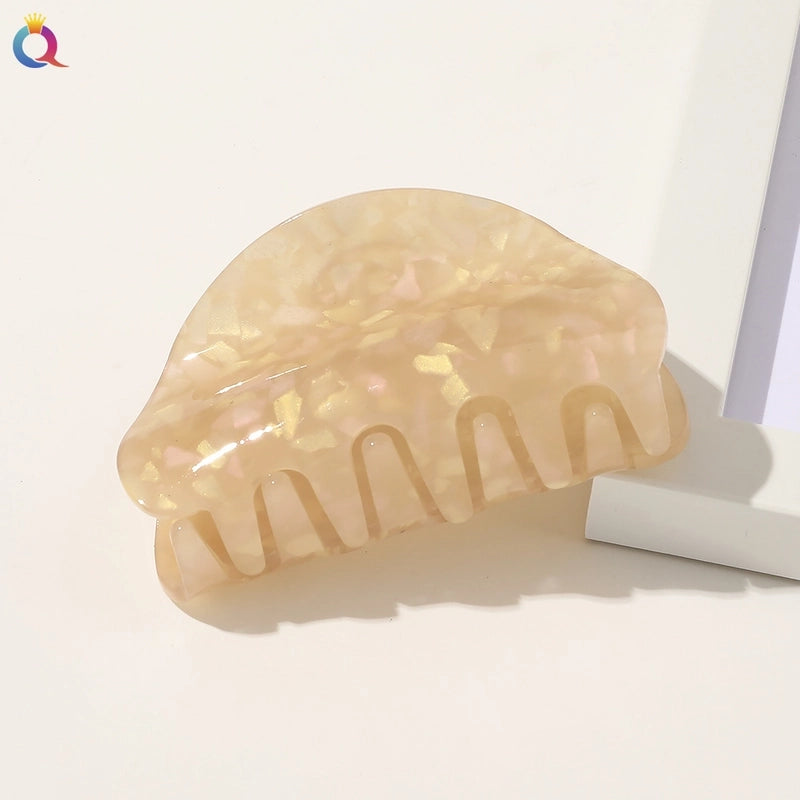 Women’s IG Style Minimalist Color Block Arylic Hollow Out Hair Claws