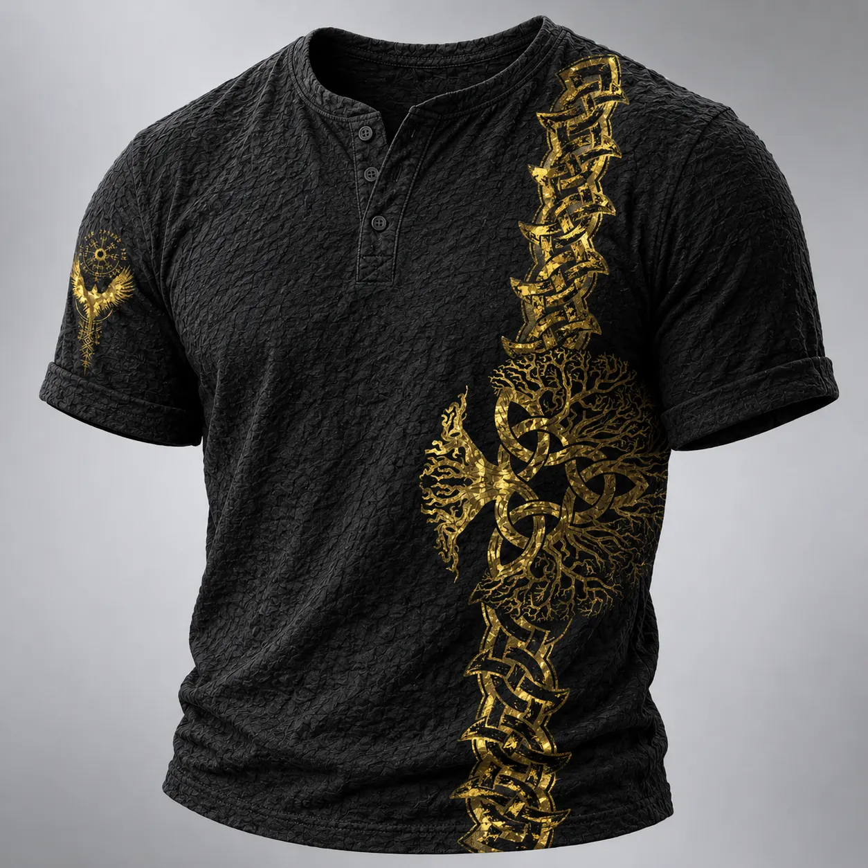 Norse Mythology Viking-Print Men's Casual Top