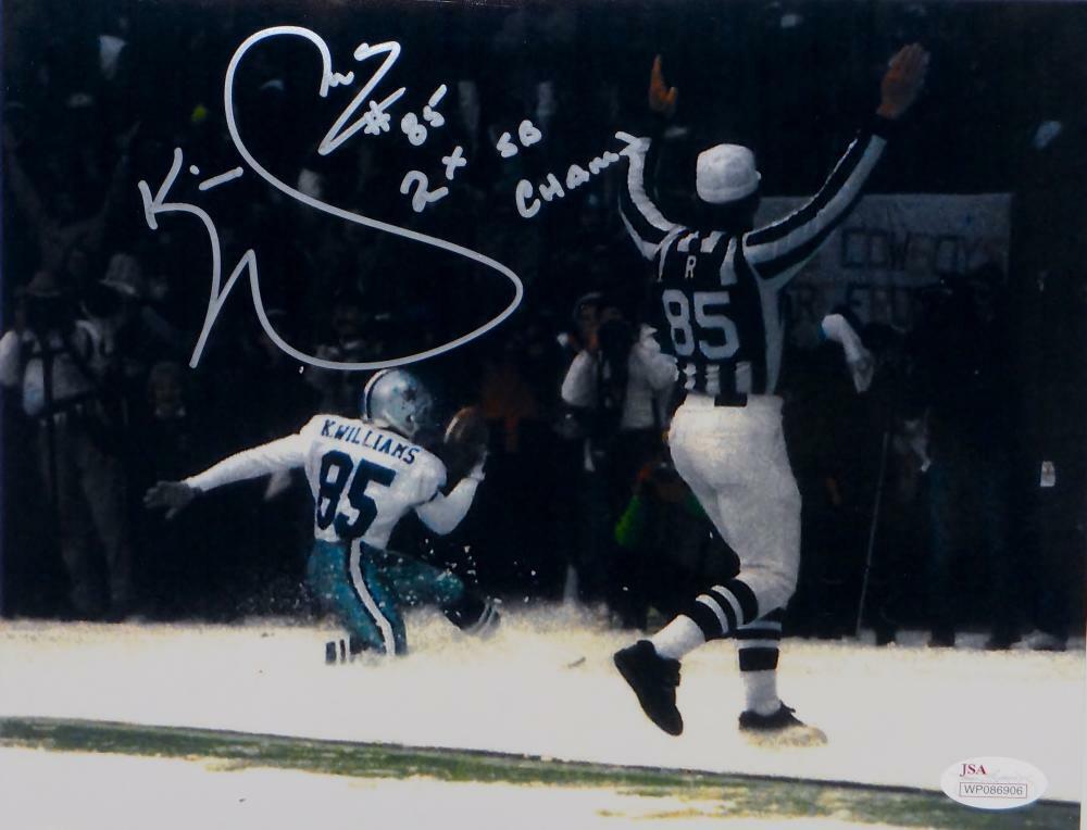 Kevin Williams Signed Dallas Cowboys 8x10 In Snow Photo Poster painting W/ SB Champ- JSA W Auth