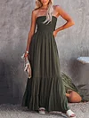 Solid Color Bandeau Bohemia Maxi Dress