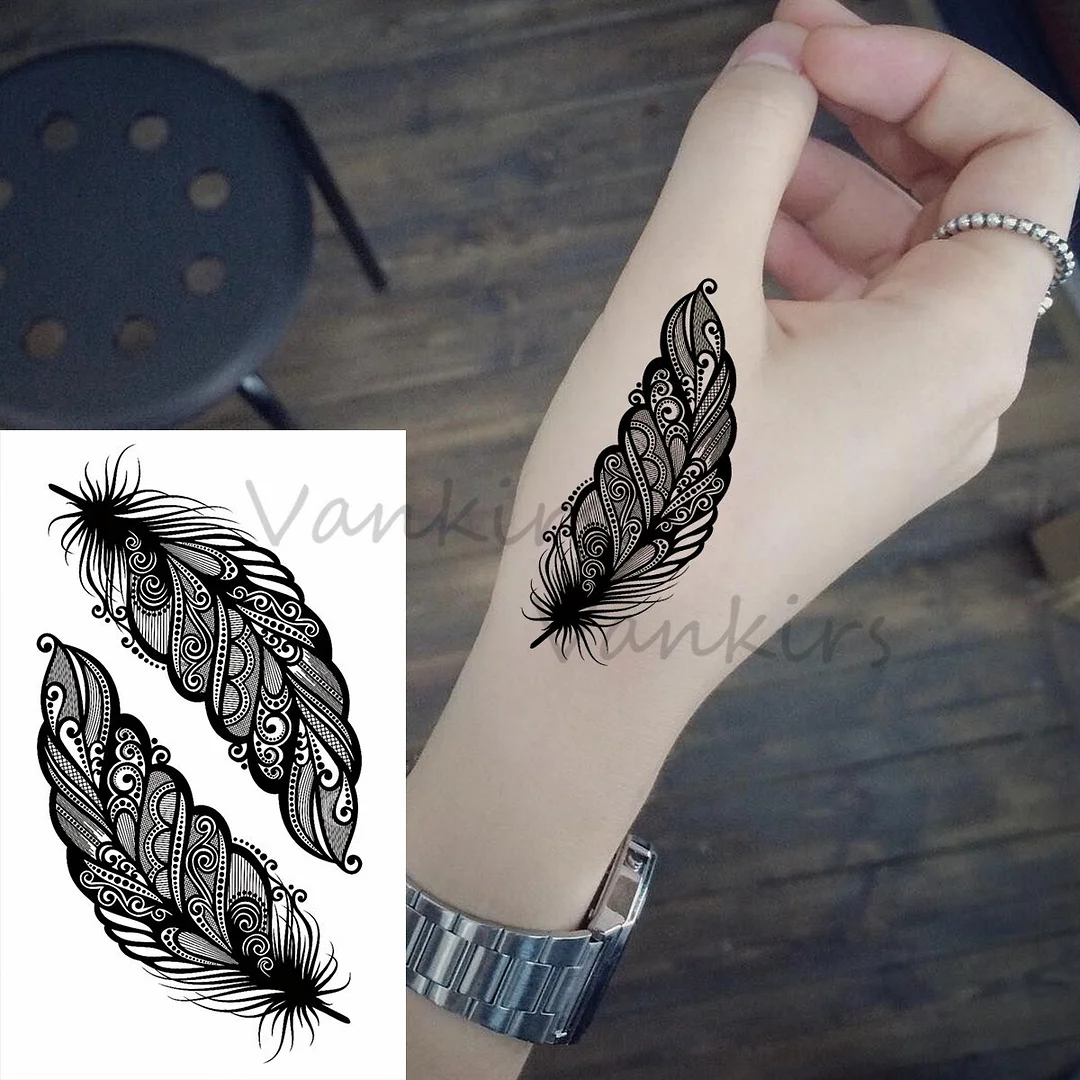 Sdrawing Cloud Coconut Tree Temporary Tattoos For Adults Girls Tiger Flower Compass Mountain Fake Tattoo Sticker Arm Leg Tatoos