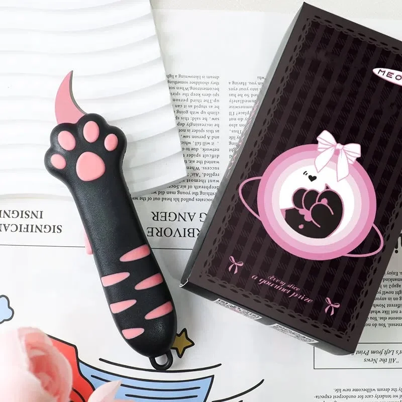 Meowkit Retractable Cat Claw Knife Cute Cat Box Cutter 