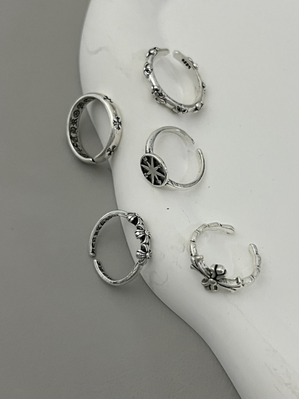 Vintage Cross Alloy Open-end Ring
