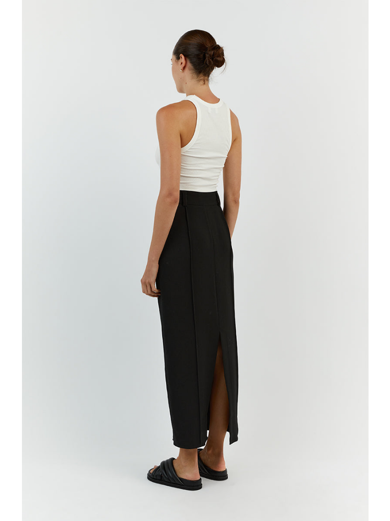 Ootddress Patchwork High Waist Slim Long Skirt Female Solid High Street Elegant Fashion Seamless Vintage White Women's Maxi Skirt