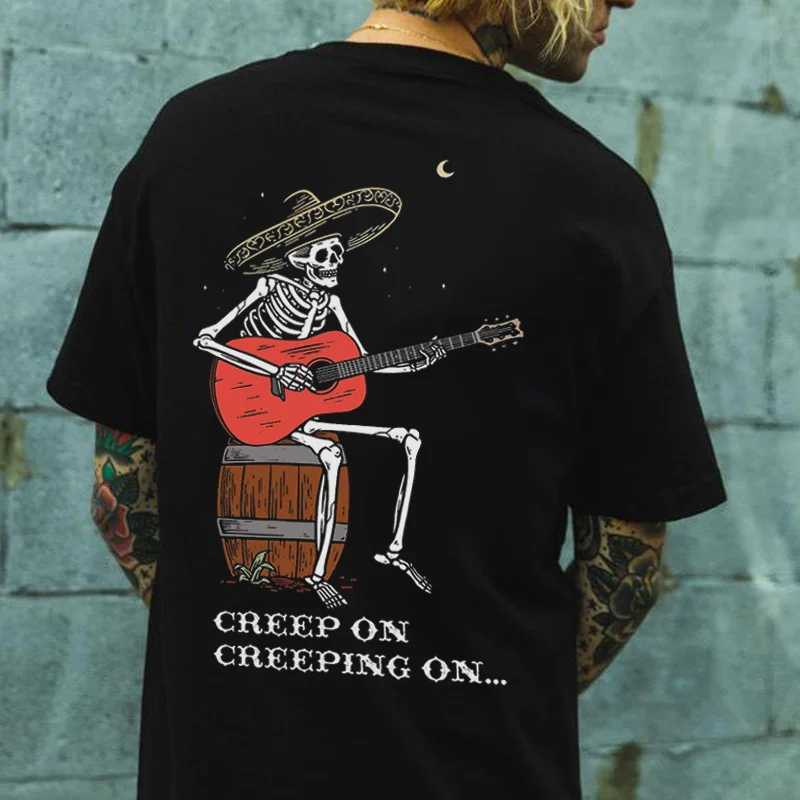 Creep On Printed Casual Men's T-shirt -  