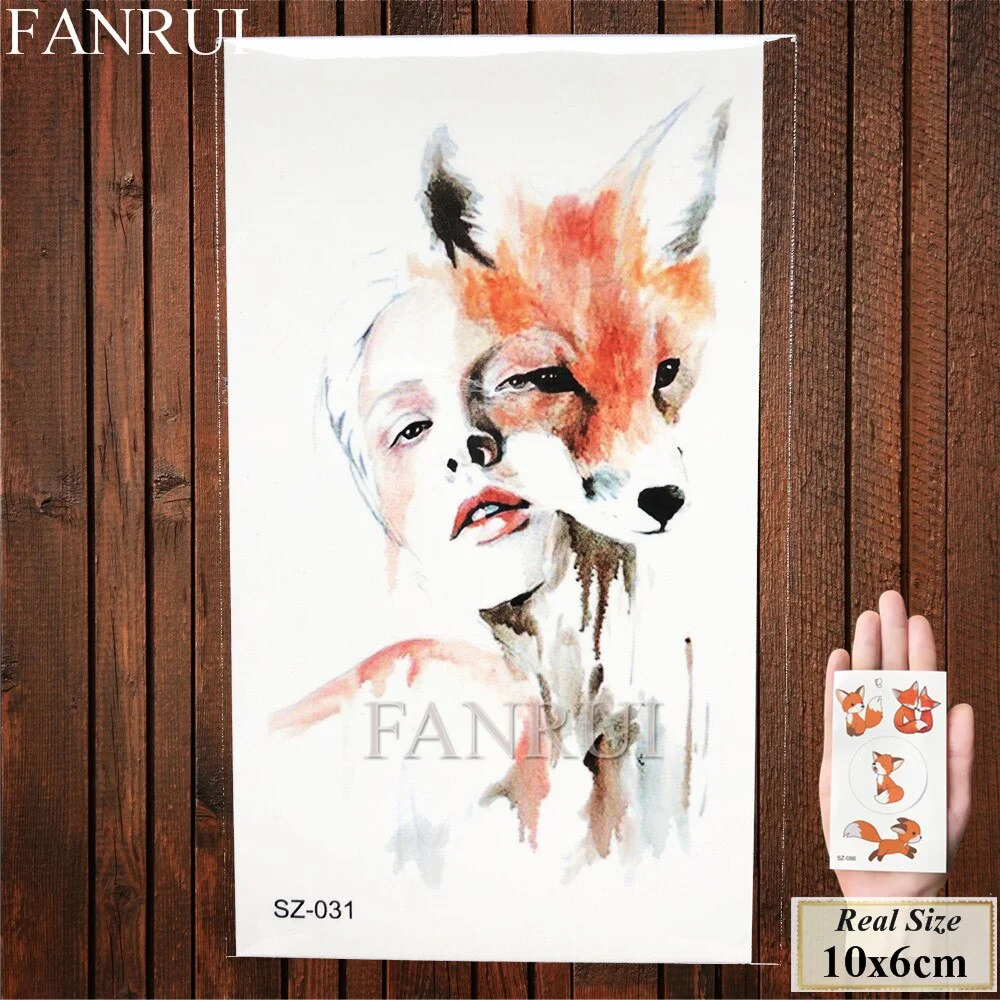 FANRUI Forest Bear Deer Temporary Tattoo Stickers Women Women Elk Fake Tatoo Body Arm Buy Summer Style Tattoo illustration Tree