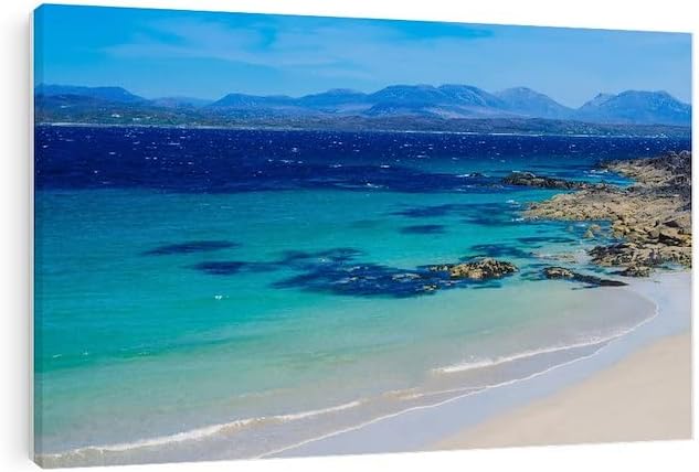CafePress Canvas Wall Art Beach Mannin Bay Ready to Hang for Living Room, Bedroom or Office 30x20
