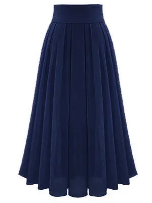 Brownm Temperament Commute Size Skirt Solid Color High Waist Super Pleated Chiffon Dress