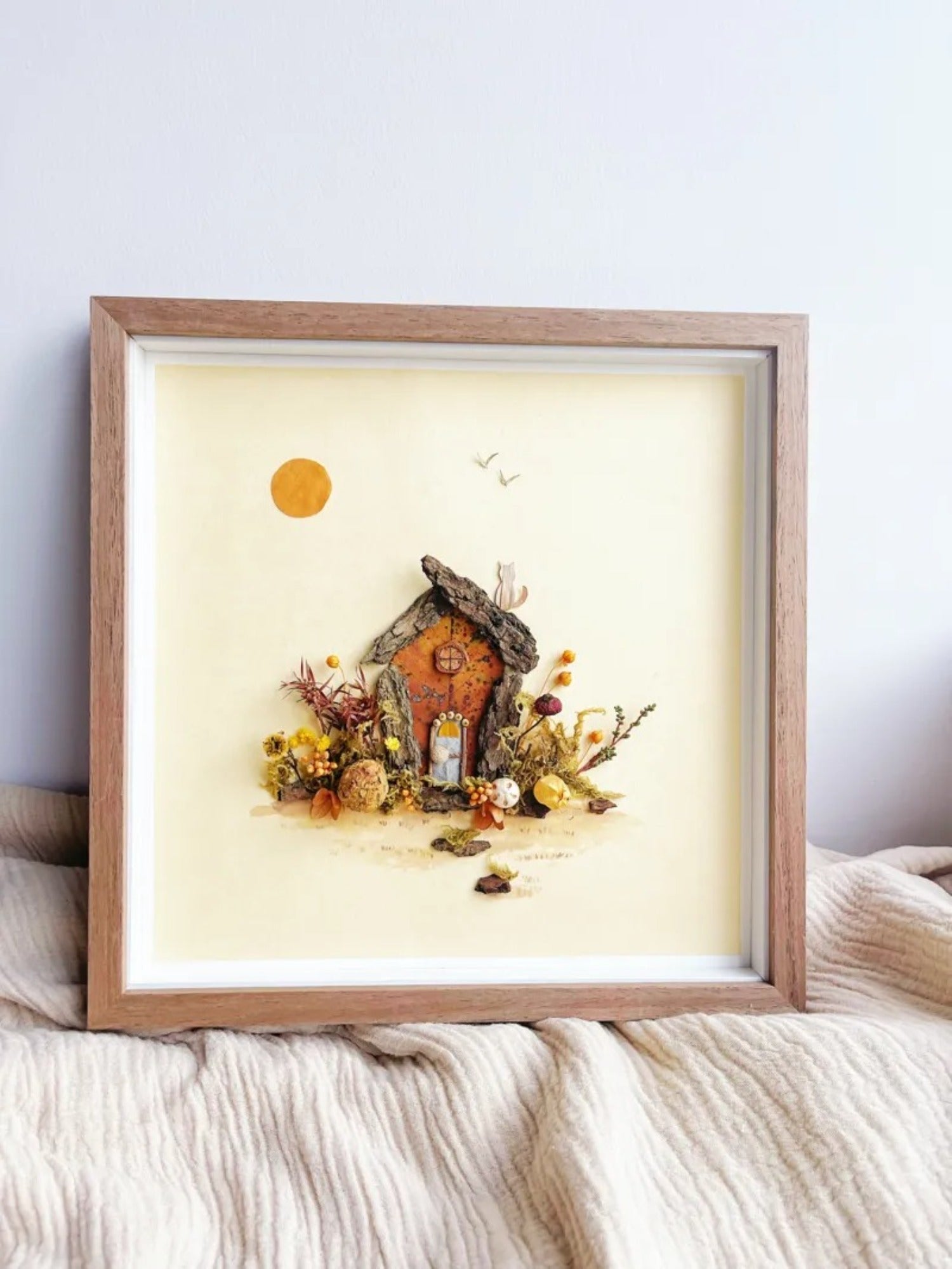 3D Stereoscopic Pressed Flowers Dried Floral Design Plants Preserved