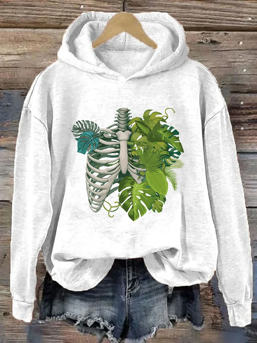 Skeleton Plant Body Hoodie