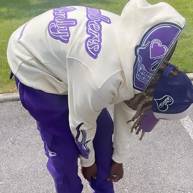 Street Hip Hop Zip Hoodie Outwear