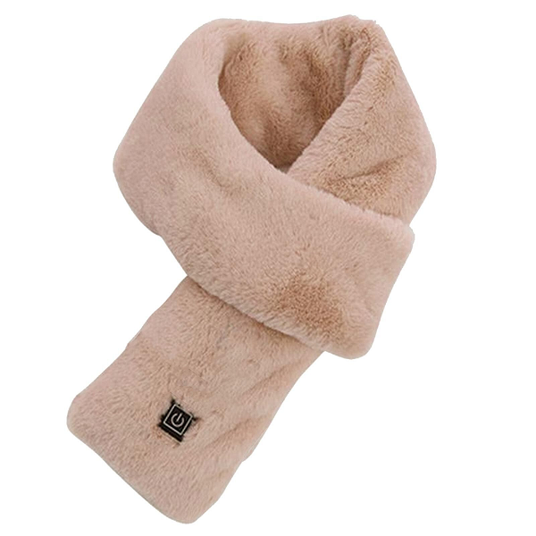 Electric USB Rechargeable Heated Faux Fur Scarf