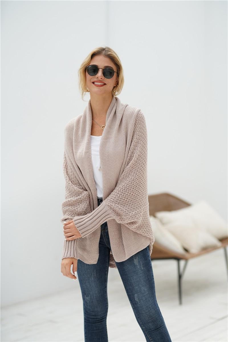 2020 Autumn Winter Knitted Cardigan For Women Long Sleeve Fashion Loose Korean Ladies Sweaters Vintage Cardigan Knit Coat Femme