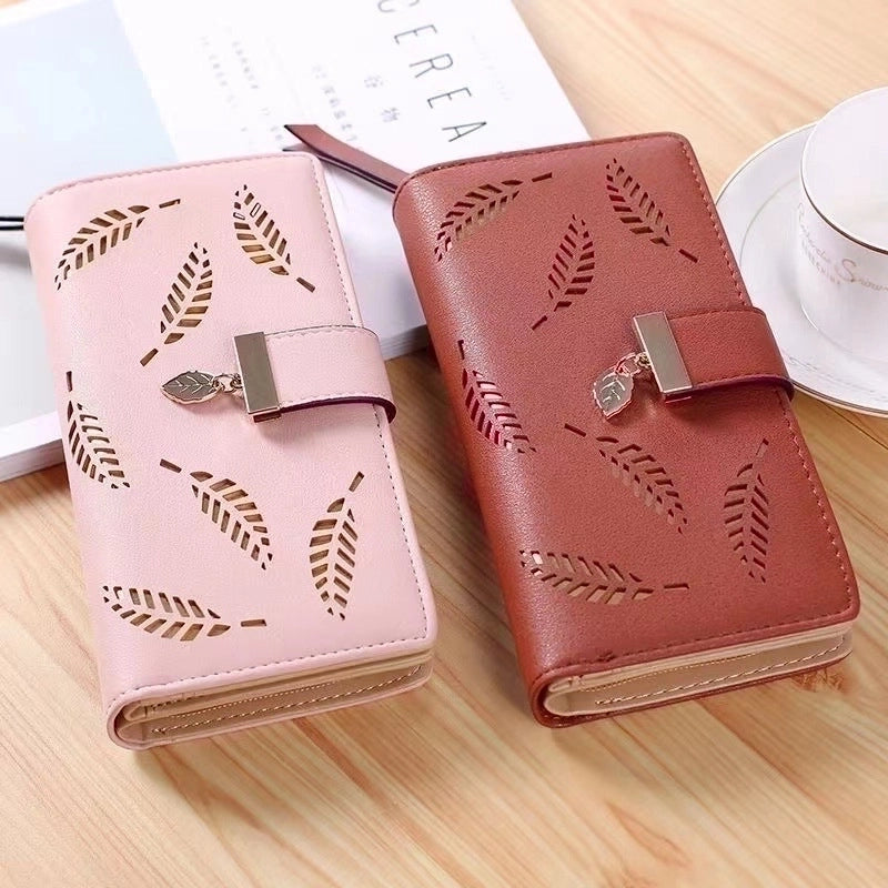 Women’s Spring&summer Pu Leather Geometric Vintage Style Square Zipper Buckle Long Wallet