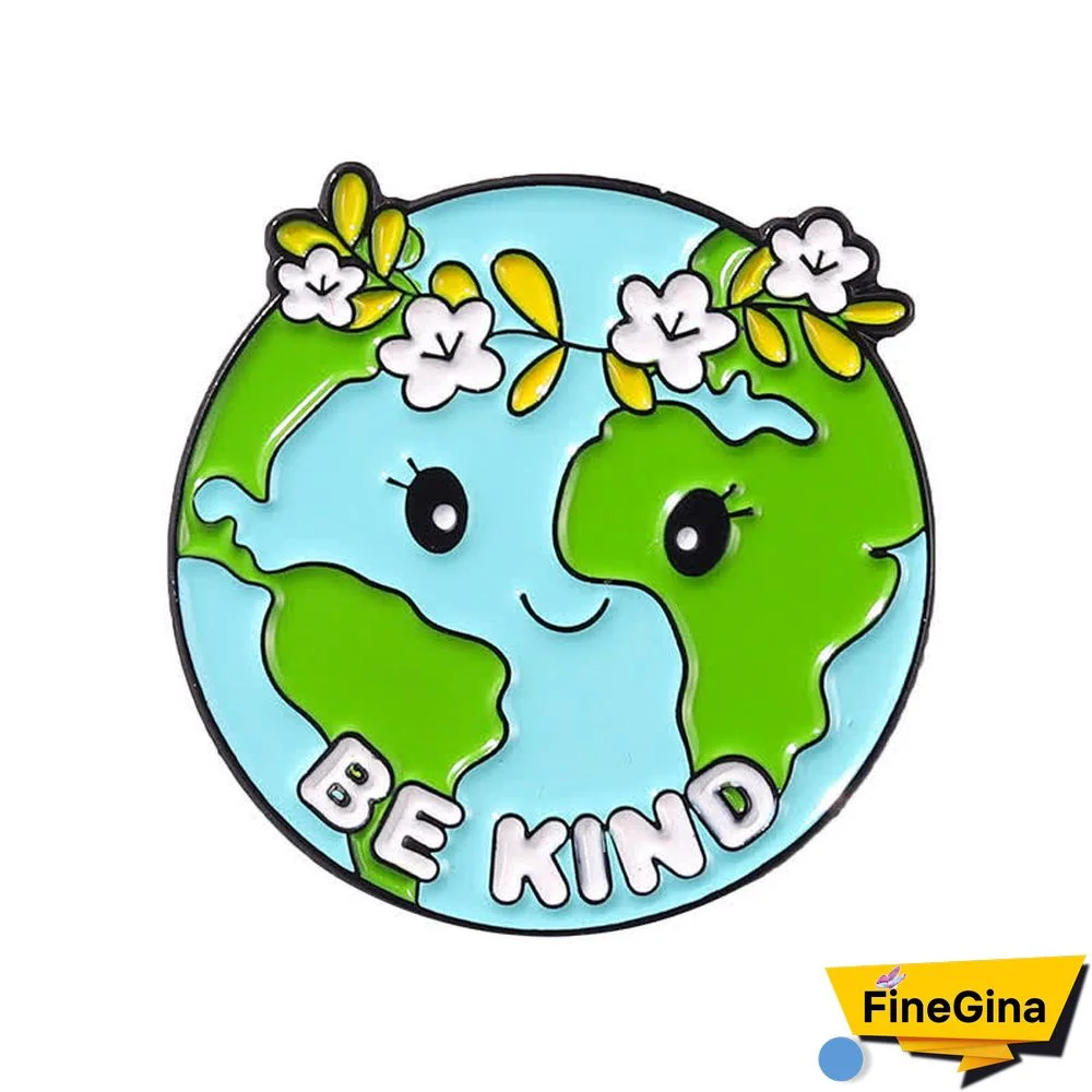 SAVE THE EARTH Enamel Brooch Accessories