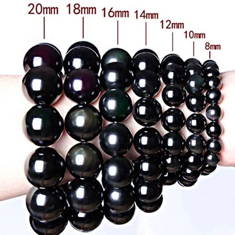 Natural Rainbow Obsidian Positive Transformation Bracelet