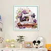 (Multi-Style) Flower Sewing Machine-14CT Stamped Cross Stitch 40*40cm/15.75*15.75in