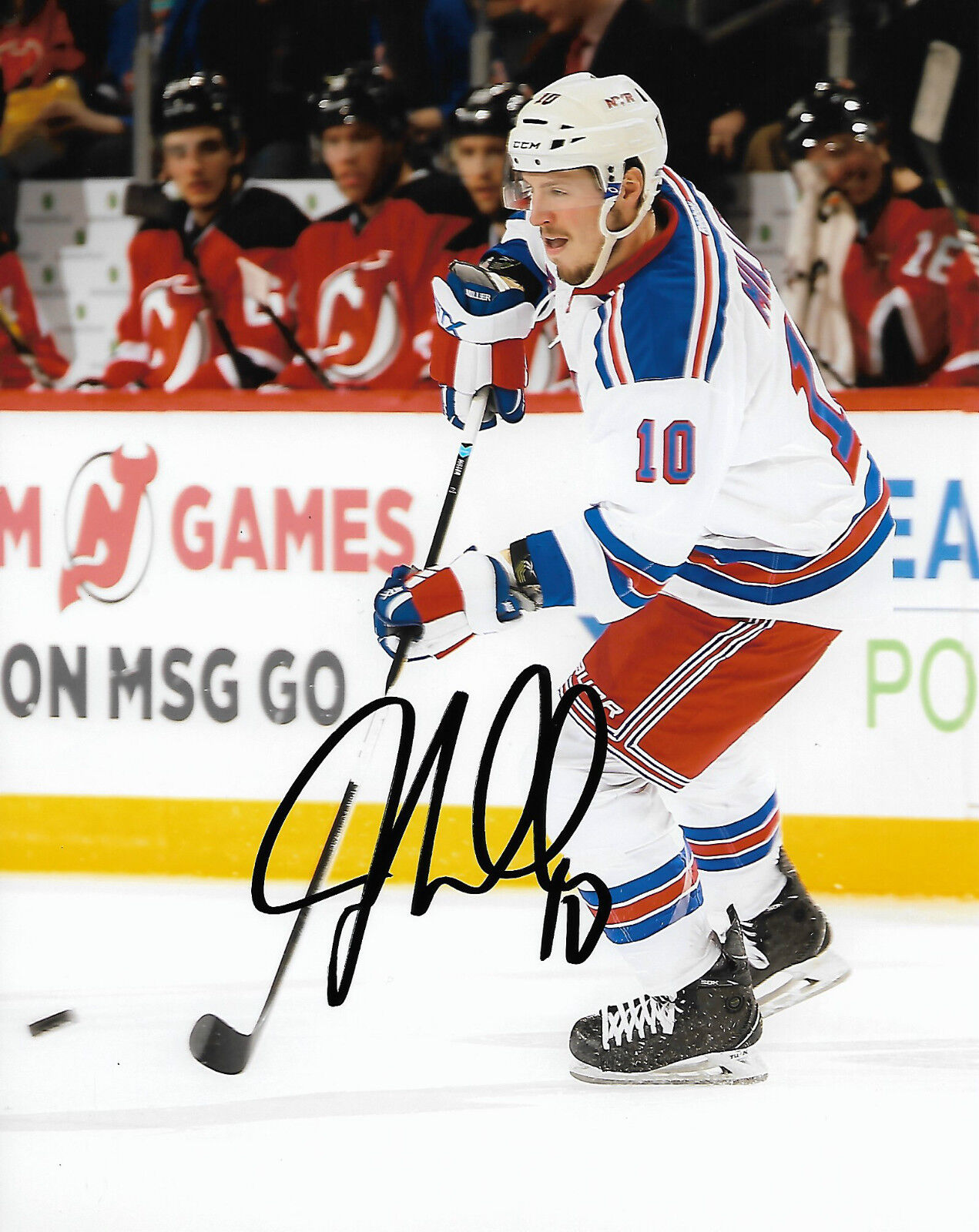 New York Rangers JT Miller Autographed Signed 8x10 NHL Photo Poster painting COA A