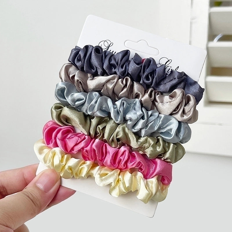 Women’s Basic Solid Color Satin Hair Tie